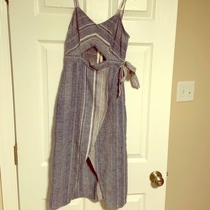 Striped denim dress
